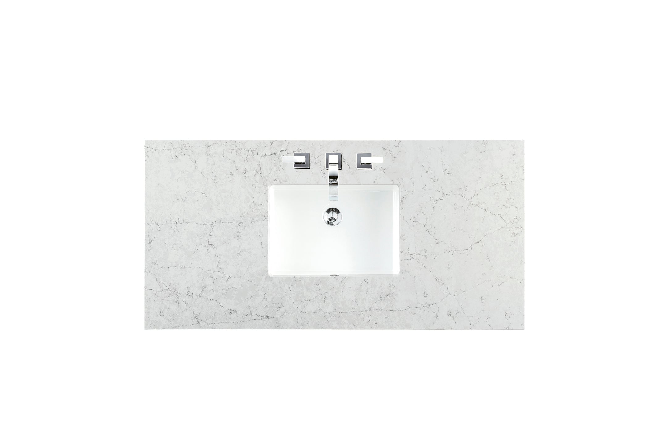 48 Single Top, 3 CM Eternal Jasmine Pearl Quartz Bathroom Vanity with Sink - Perfect for Modern Home, Apartment & Hotel Renovation