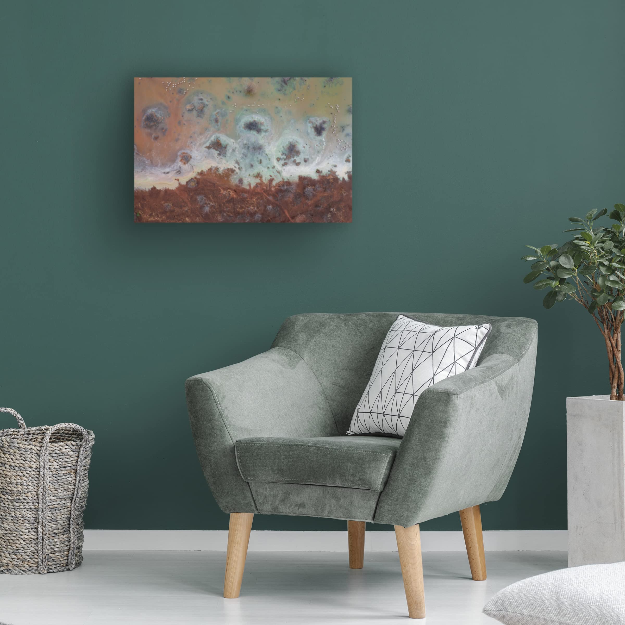 Roberto Marchegiani 'The Lake' Canvas Wall Art Print - Modern Landscape Painting for Living Room, Bedroom & Office Decor