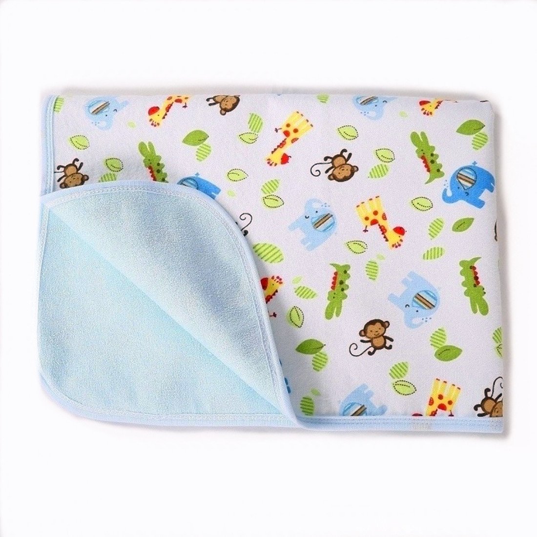 Waterproof Portable Changing Pad - Large Diaper Mat for Travel & Home Use - Monkey & Elephant XL (27.56x47.2