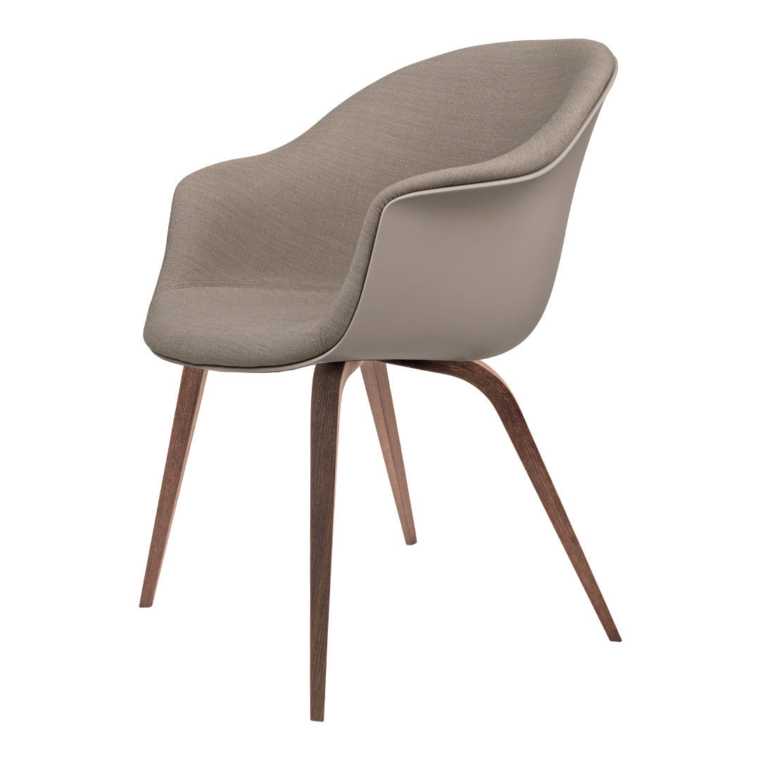 Bat Dining Chair with Front Upholstered Seat & American Walnut Base - Modern Kitchen & Dining Room Furniture for Home Decor