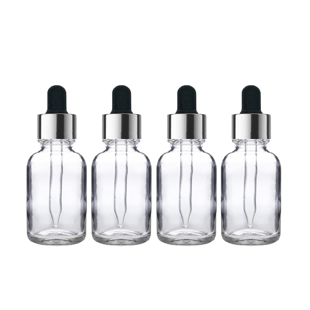 PHARCOS FUTURA MARKET 10ML Essential Oil Glass Bottles with Euro Dropper - 4 Pack, Leak Proof, Refillable for DIY Beauty, Fragrance, Aromatherapy - Perfect for Travel, Home Spa & Gift Giving