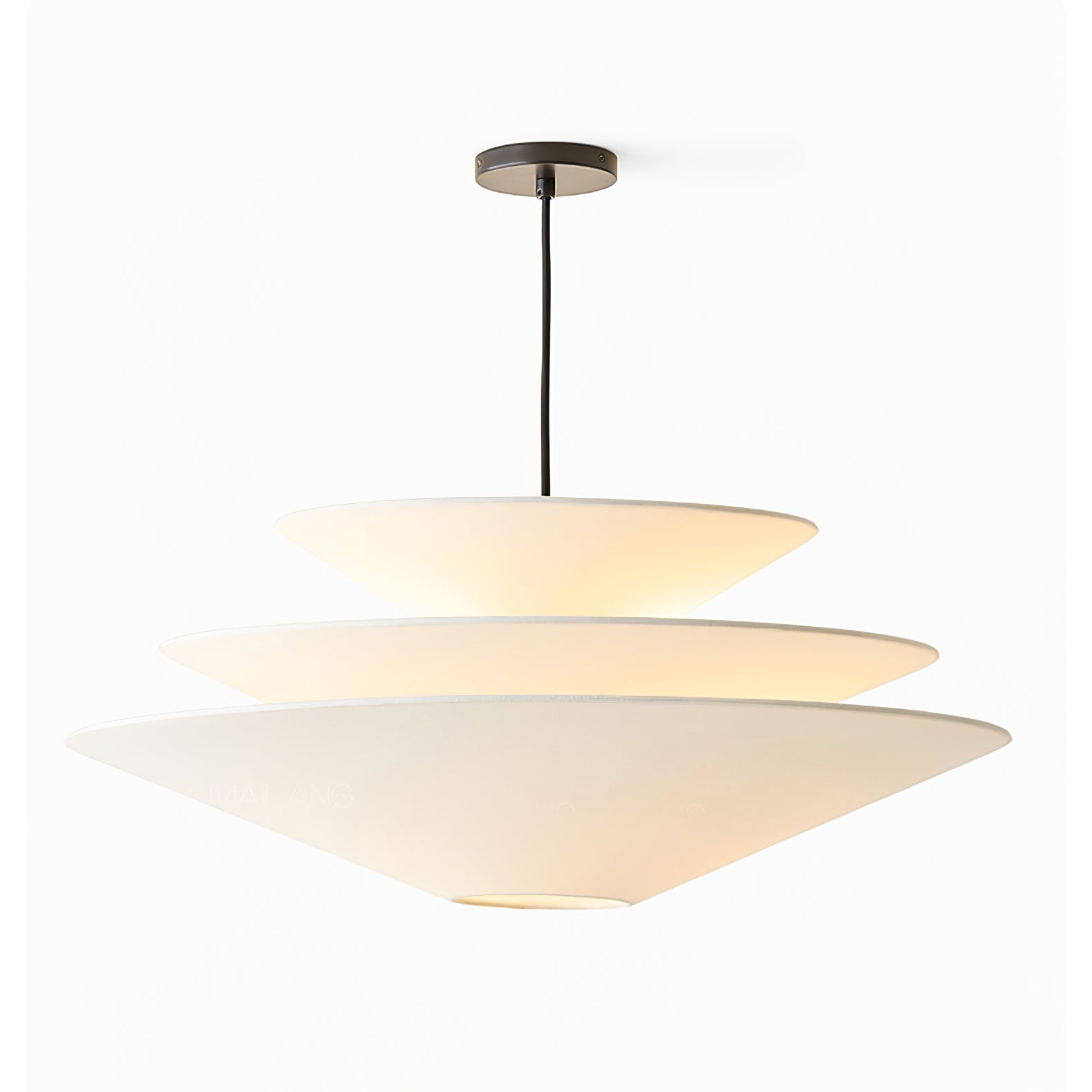 Altura Layered Pendant Light - Modern 3-Tier Chandelier for Dining Room, Kitchen Island & Bedroom Lighting - Dimmable LED Hanging Fixture with Gold Finish