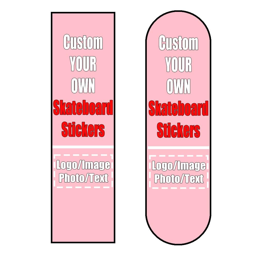 Custom Skateboard Grip Tape with Personalized Photo, Logo & Text - Non-Slip Longboard Griptape for Skateboards, Scooters & Rollerboards - Durable Sandpaper Surface - Pink - Perfect for Customizing Your Board & Enhancing Grip While Riding