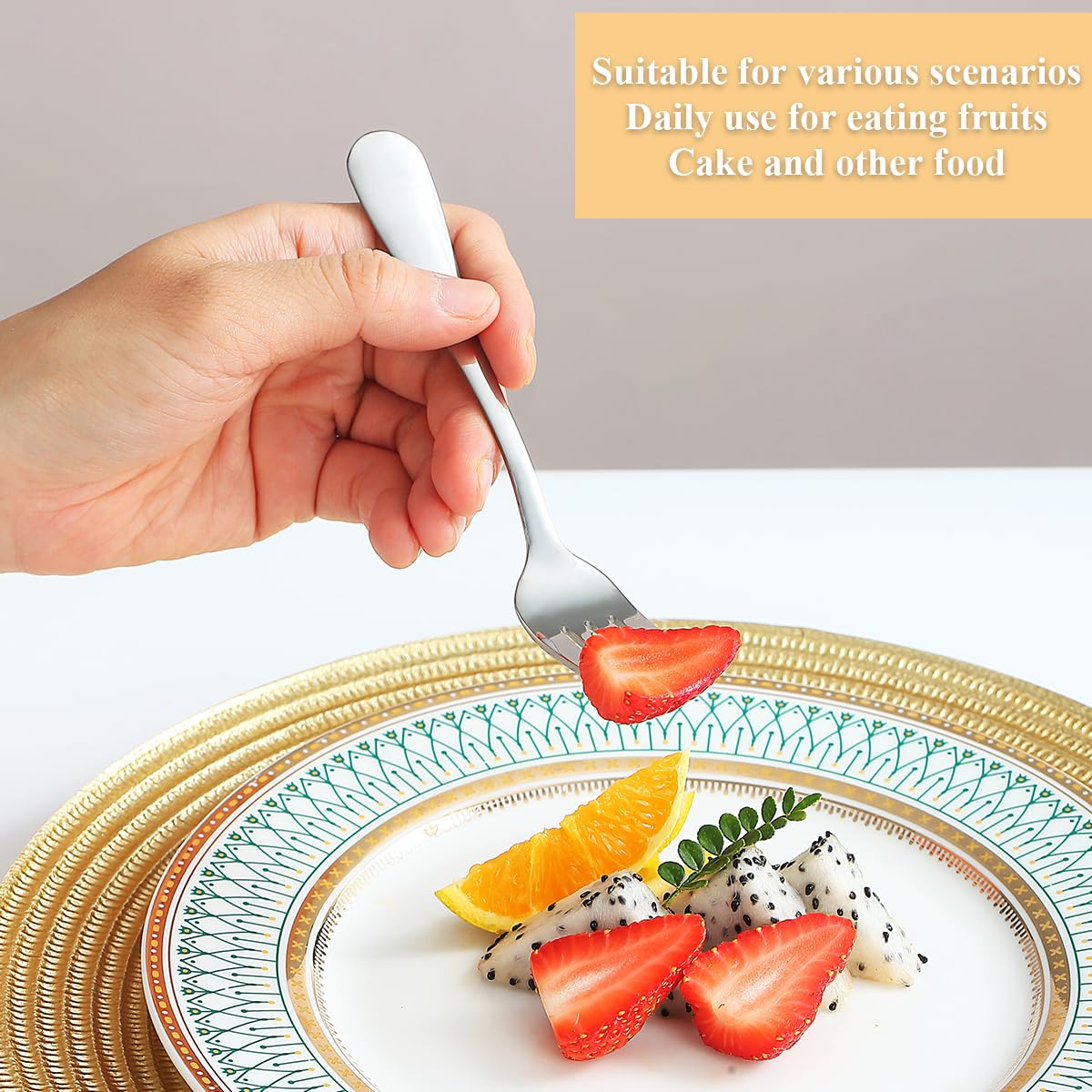 Evanda 12-Pack Stainless Steel Dessert Forks (5.62