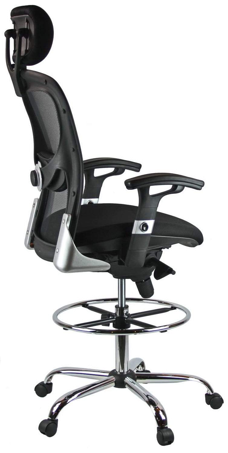 Harwick Deluxe Ergonomic Mesh Drafting Stool [3052D] - Adjustable Height Office Chair for Architects, Designers & Artists - Perfect for Home Office, Studio & Workspace