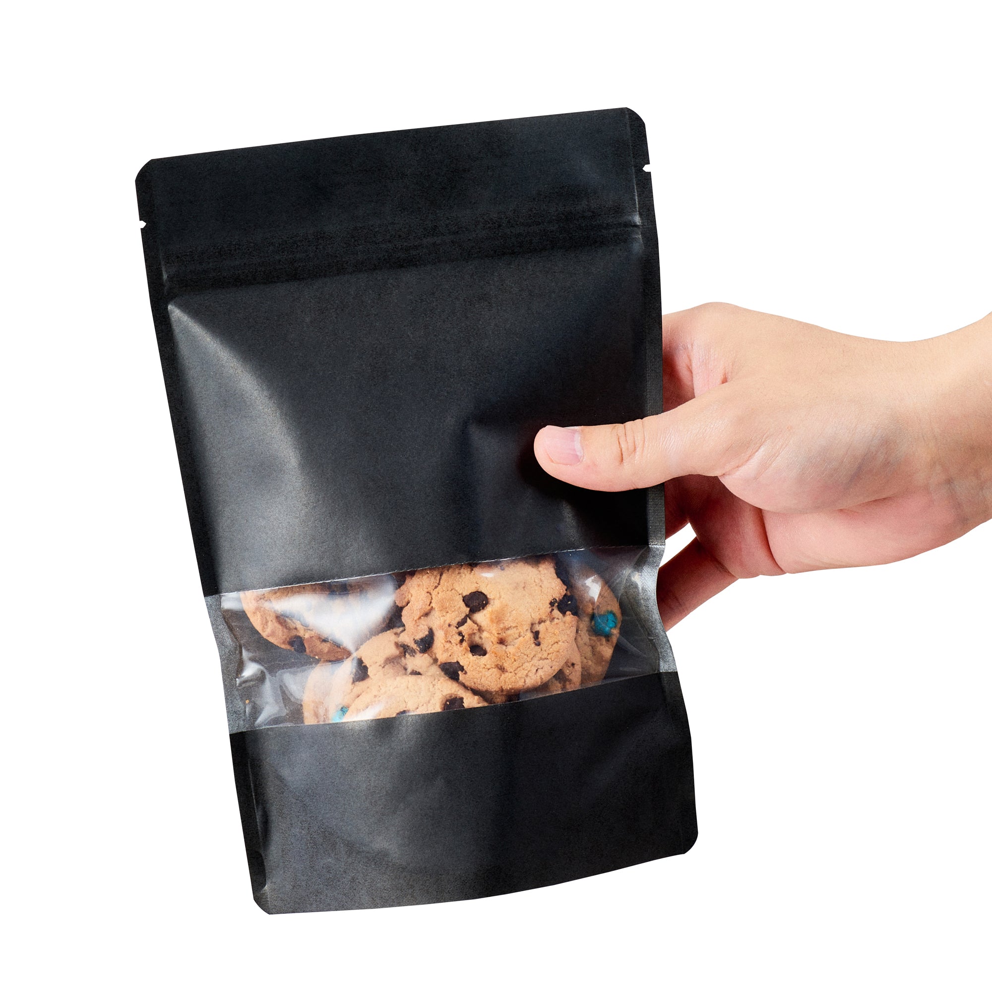 Heat Sealable Black Plastic Large Window Bags - 9
