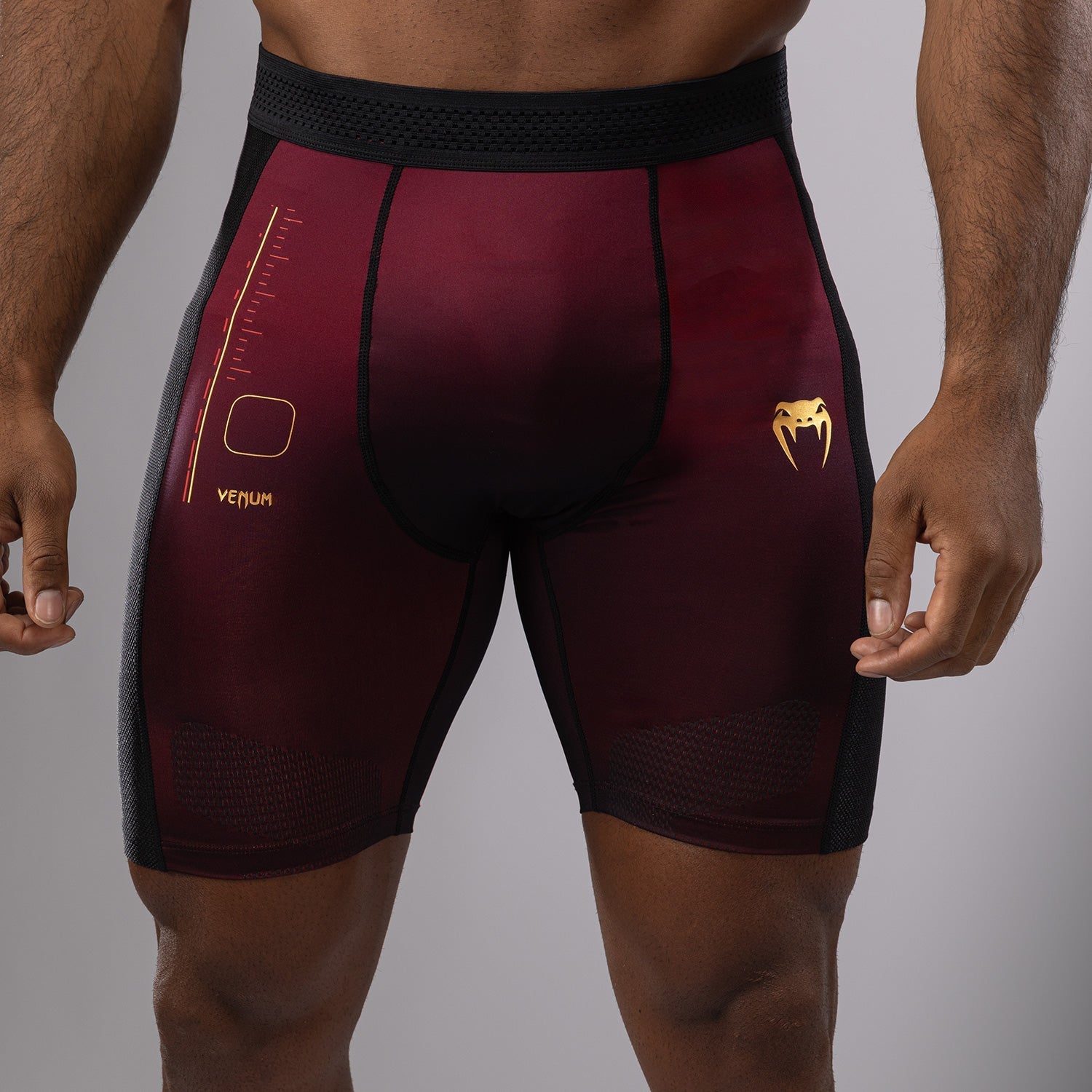 Venum Tactical XT Vale Tudo MMA Shorts - Black/Burgundy/Gold Fightwear for Training & Competition - Premium Combat Sports Apparel for MMA, BJJ & Muay Thai