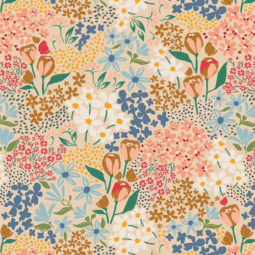 Art Gallery Fabrics The Flower Fields FLF85904 Thriving Flowerfield - Premium Cotton Fabric for Quilting, Dressmaking & Home Decor - Vibrant Floral Design for DIY Crafts & Sewing Projects