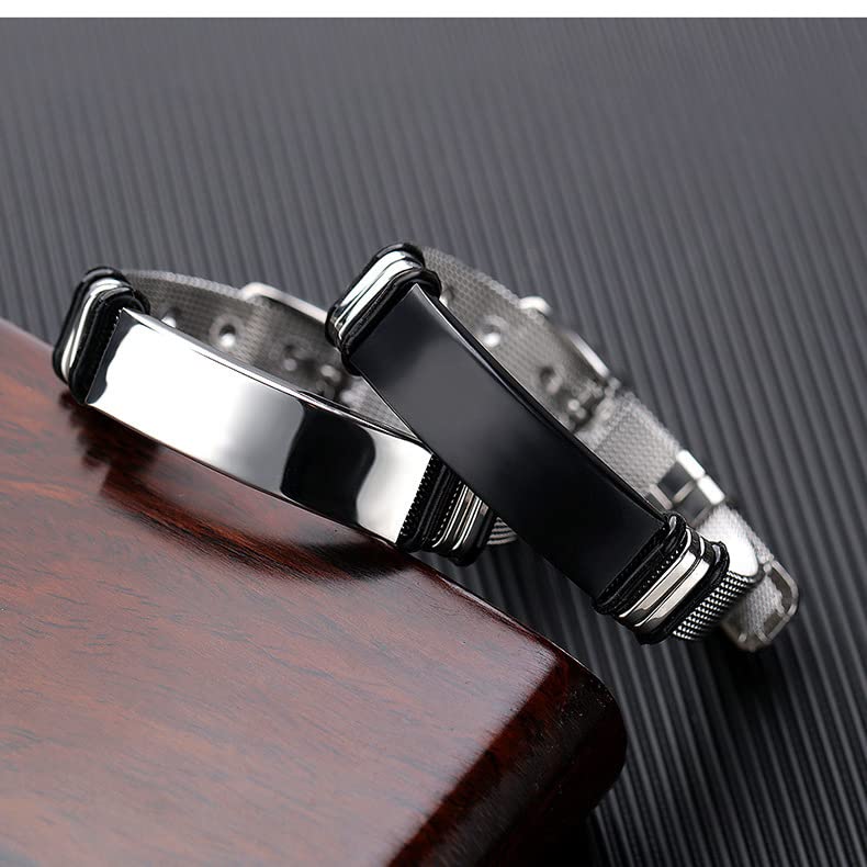 Custom His & Hers Stainless Steel Couple Bracelets Set - Personalized Name Engraved Matching Love Bracelets for Couples, Anniversary Gifts, Wedding Bands Alternative - Perfect for Date Nights, Romantic Getaways & Couple Photos