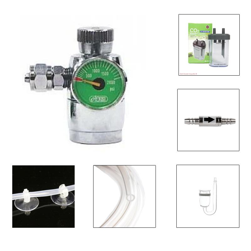 ISTA I 584 CO2 Regulator Set for Aquarium Plants - Dual Gauge Pressure Control, No Solenoid - Perfect for Hydroponics & Home Brewing