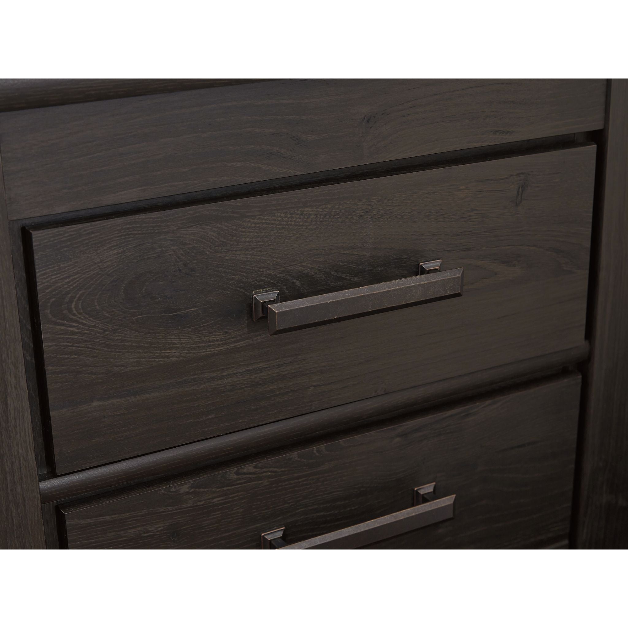 Brinxton 6-Drawer Dresser with Mirror - Charcoal Gray Finish for Bedroom Storage & Organization