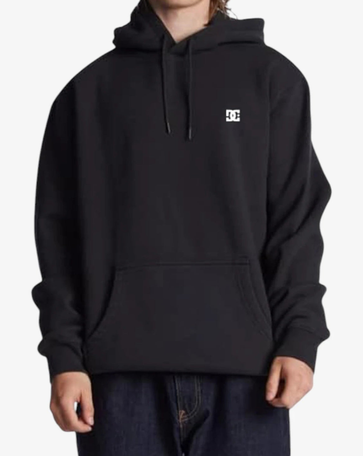 DC Shoes Men's Black Hoodie - Stylish & Comfortable Pullover for Casual Wear, Street Fashion & Outdoor Activities