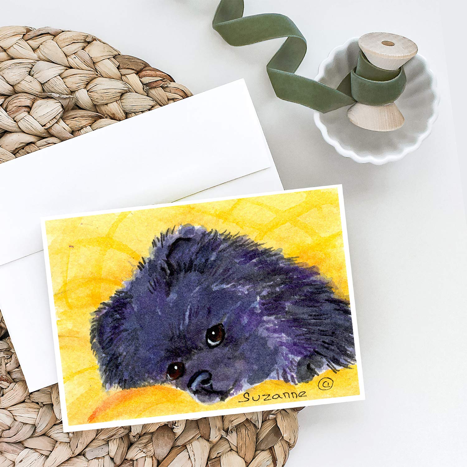 Pomeranian Greeting Cards & Envelopes Set | 8 Blank A7 Note Cards (5x7 Inches) | Whimsical Dog Lover Stationery | Perfect for Birthdays, Thank You Notes & Special Occasions