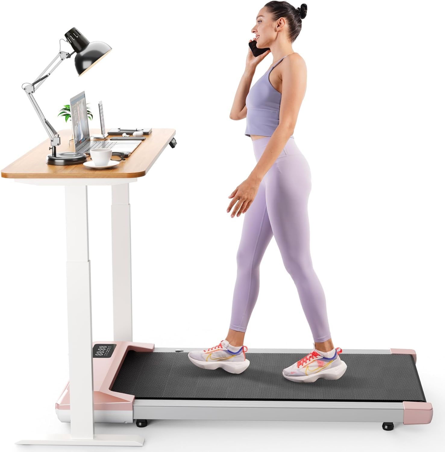 Under Desk Treadmill for Home & Office - 2 in 1 Portable Walking Pad with Remote Control & LED Display - Compact Mini Treadmill for Small Spaces - Perfect for Work from Home, Office Exercise & Apartment Workouts