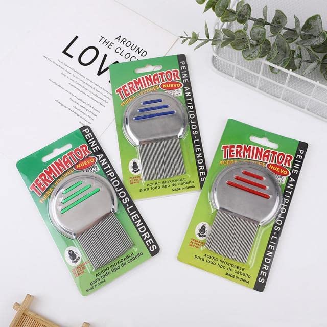 AFFLANO Stainless Steel Lice Comb for Head Lice & Egg Removal - Professional Nit Comb for Kids & Adults - Perfect for Home, School & Travel Use