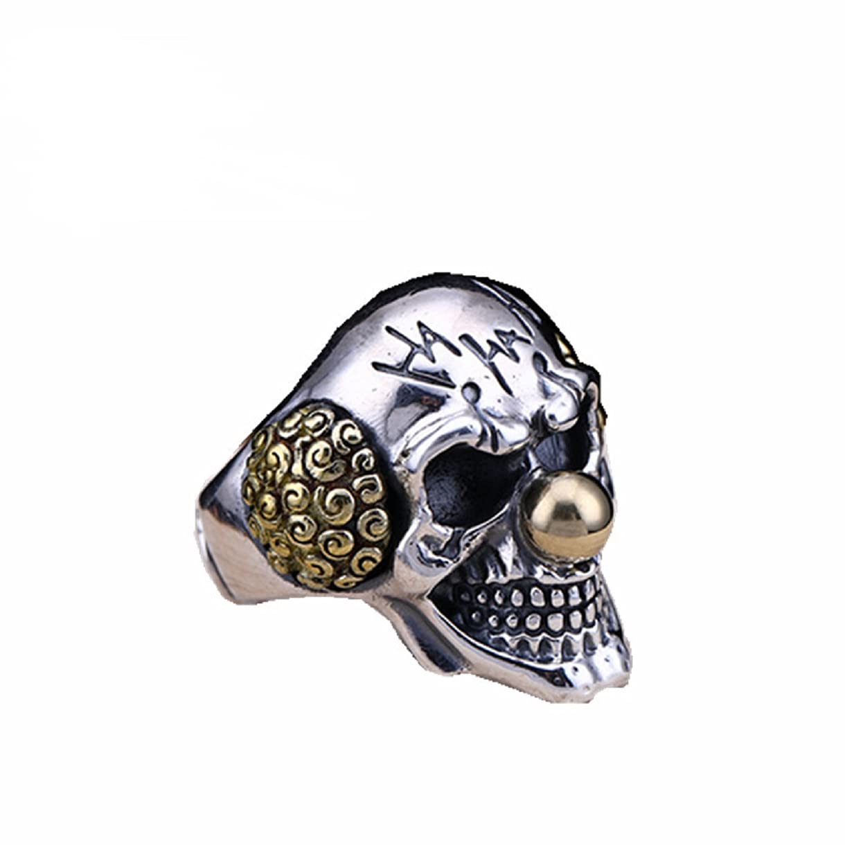 Gothic Skull Joker Ring for Men - Punk Demon Clown Skeleton Jewelry - Halloween Costume Accessory - Perfect for Cosplay, Gothic Fashion, and Rock Music Events