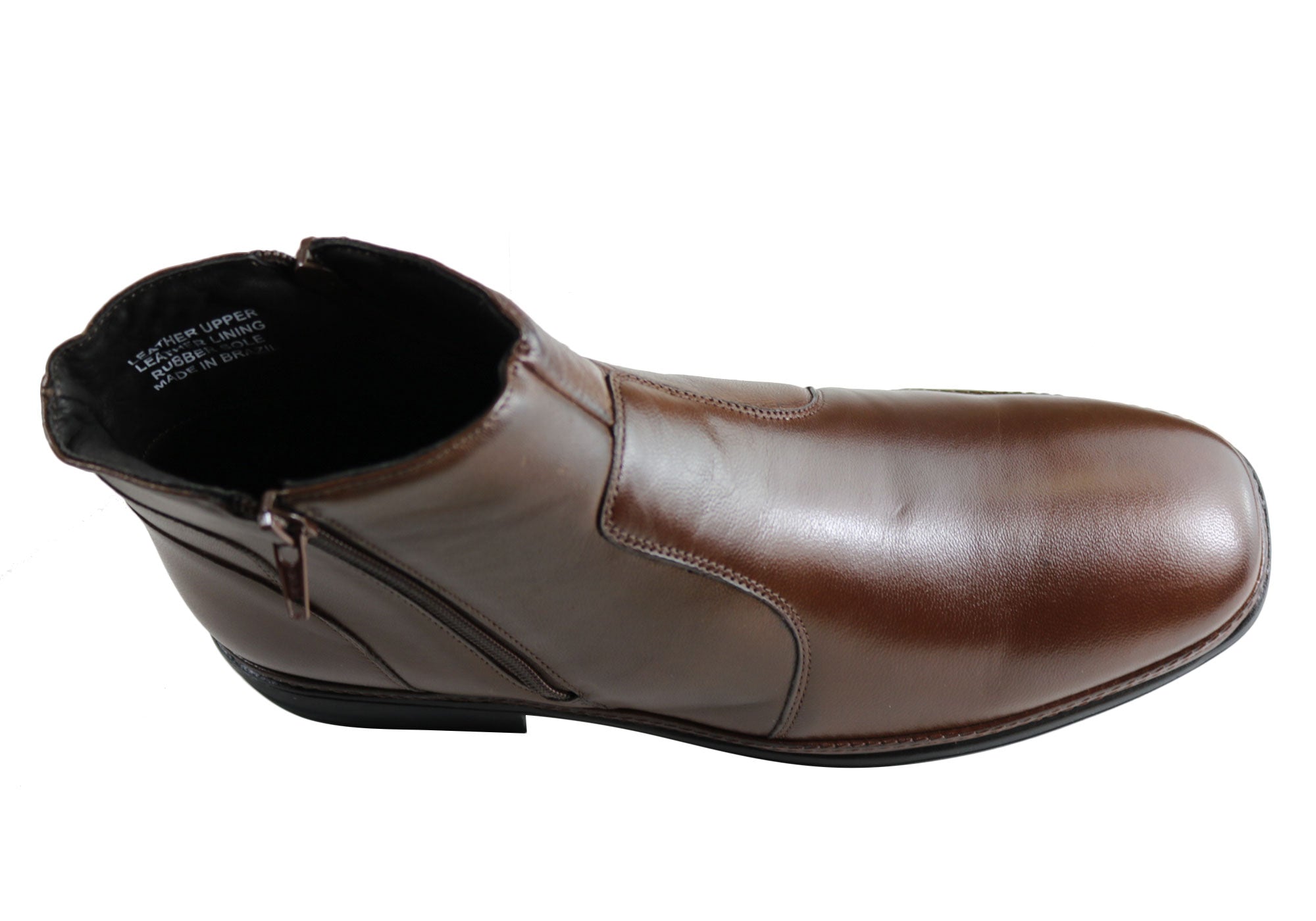 Savelli Aston Men's Comfortable Leather Dress Boots - Handcrafted in Brazil - Perfect for Business, Office & Formal Occasions