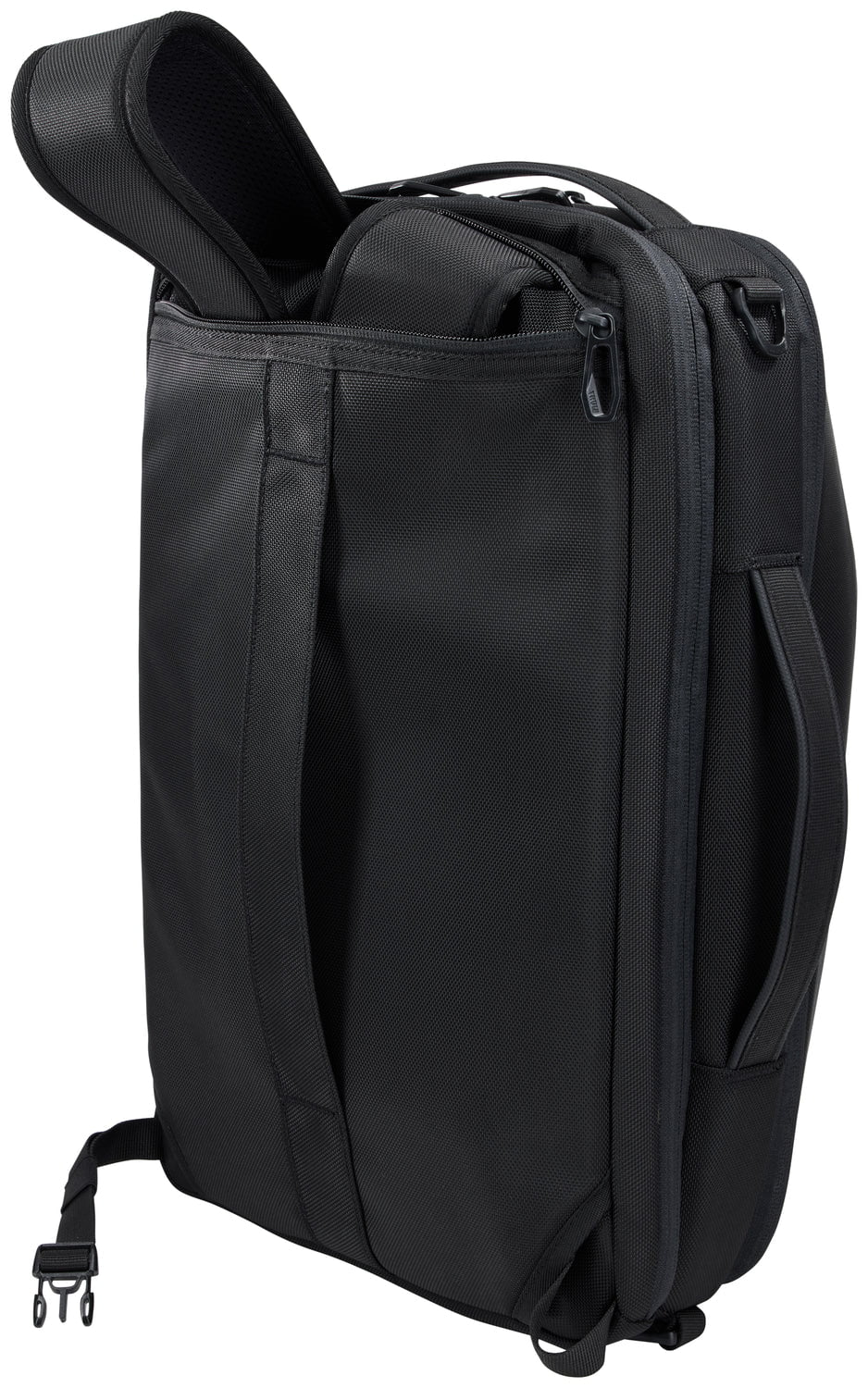 Thule Accent Convertible Backpack 17L - Durable Black Daypack for Hiking, Commuting & Travel | Water-Resistant Laptop Backpack with USB Port