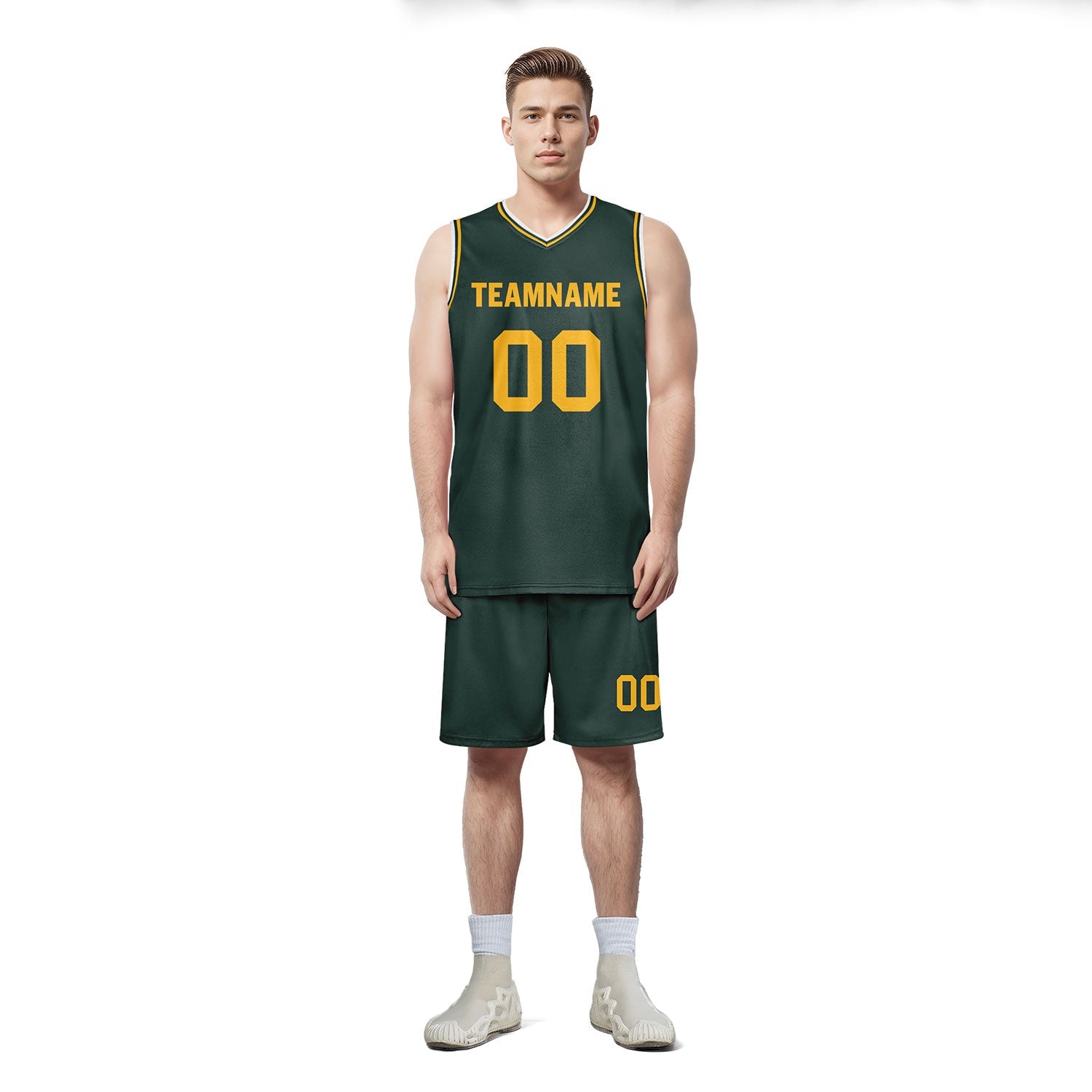 Custom Green Classic Style Basketball Jersey BBJ01 D020105 - Breathable & Lightweight for Men & Women - Perfect for Team Games, Training, and Fan Apparel