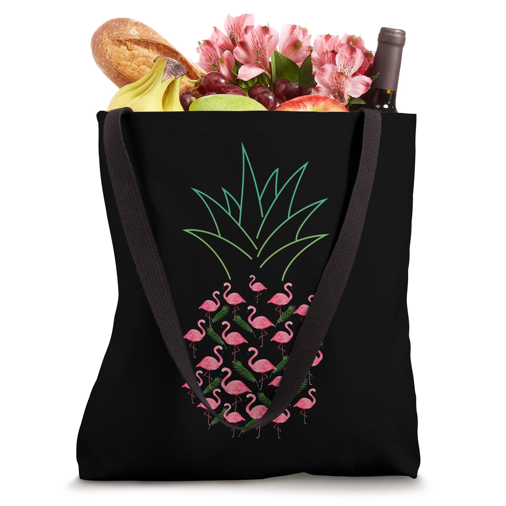 Stylish Pineapple Flamingo Tote Bag - Large Beach Bag for Women, Trendy Summer Shoulder Bag - Perfect for Pool Parties, Vacation & Shopping