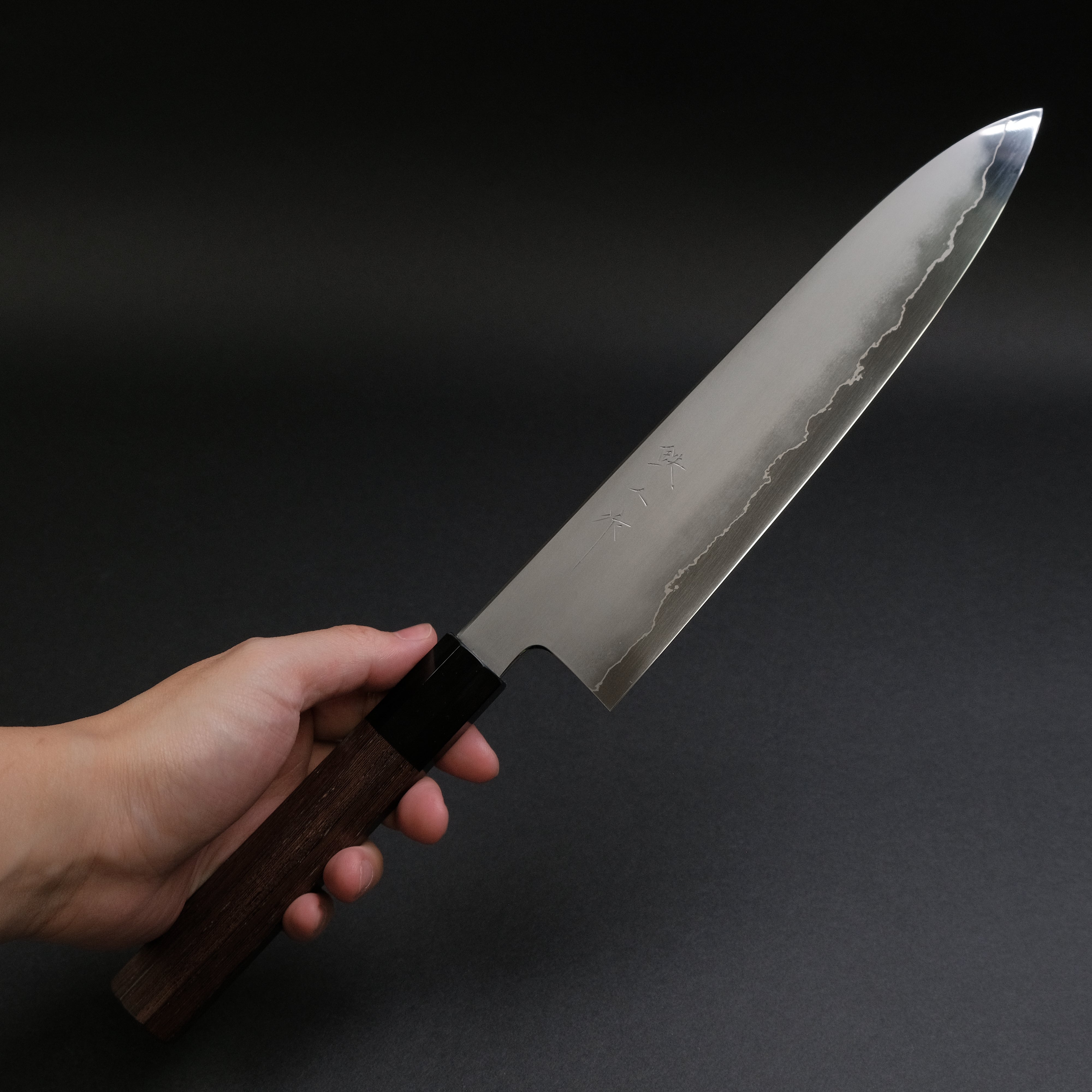 Premium Tetsujin Silver #3 Kasumi Gyuto 240mm Japanese Chef Knife with Taihei Tagayasan Wood Handle - Perfect for Sushi, Meat Slicing & Professional Kitchen Use