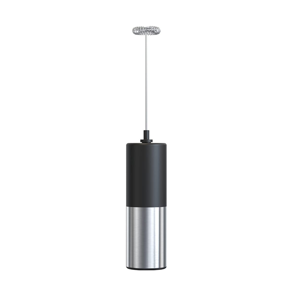 Electric Milk Frother - Battery Powered Mini Drink Mixer for Coffee, Latte & Cappuccino | Durable Handheld Foam Maker (Silver & Black, 35mm x 214mm) | Perfect for Home, Office & Coffee Shops