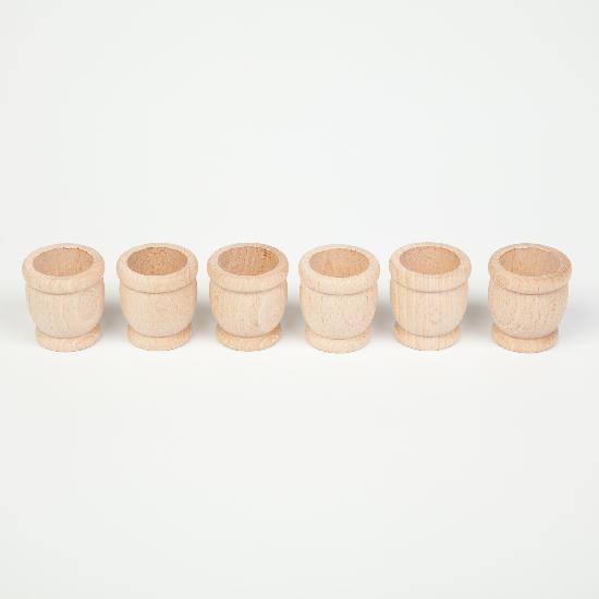 Grapat Natural Wooden Mates & Pots - Montessori Toys for Kids, Open-Ended Play, Waldorf & Sensory Learning - Perfect for Pretend Play, Sorting, and Fine Motor Skills Development