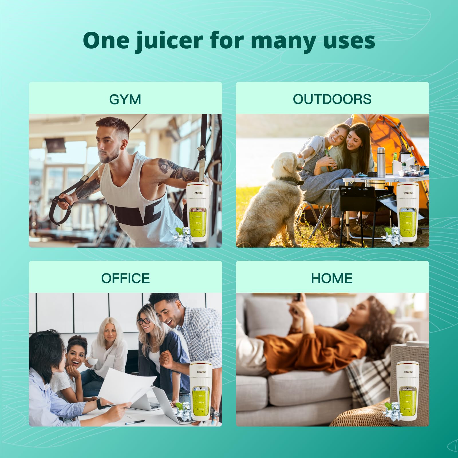 Portable USB Rechargeable Mini Blender for Smoothies, Shakes & Juices - Wireless Travel Blender with Straw for Protein Powder, Sauces & Puree - Perfect for Gym, Office, Camping & Home Use