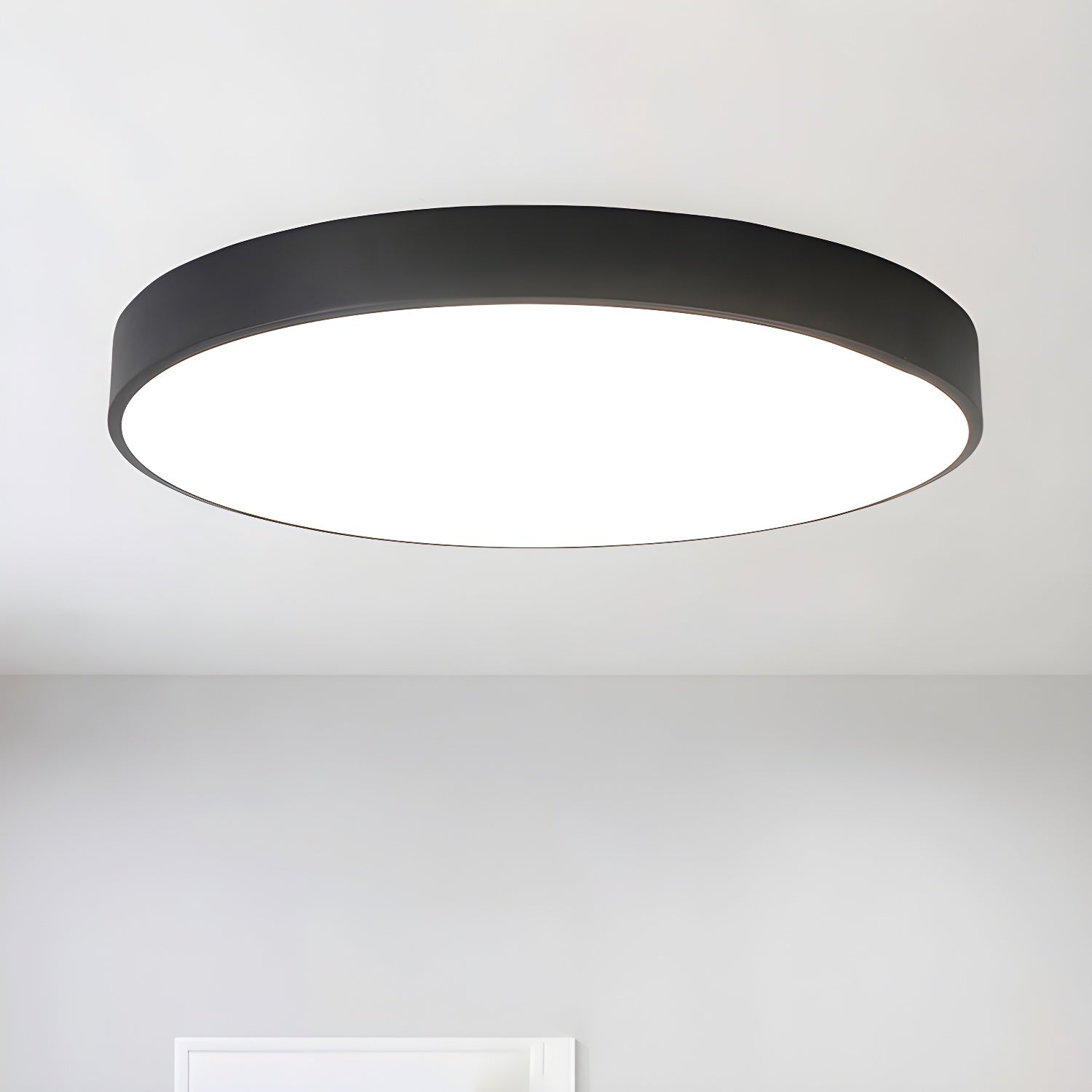 Modern Circular Slimline Ceiling Light Fixture - Energy Efficient LED Flush Mount Lighting for Bedroom, Living Room & Kitchen | Home & Office Interior Decor