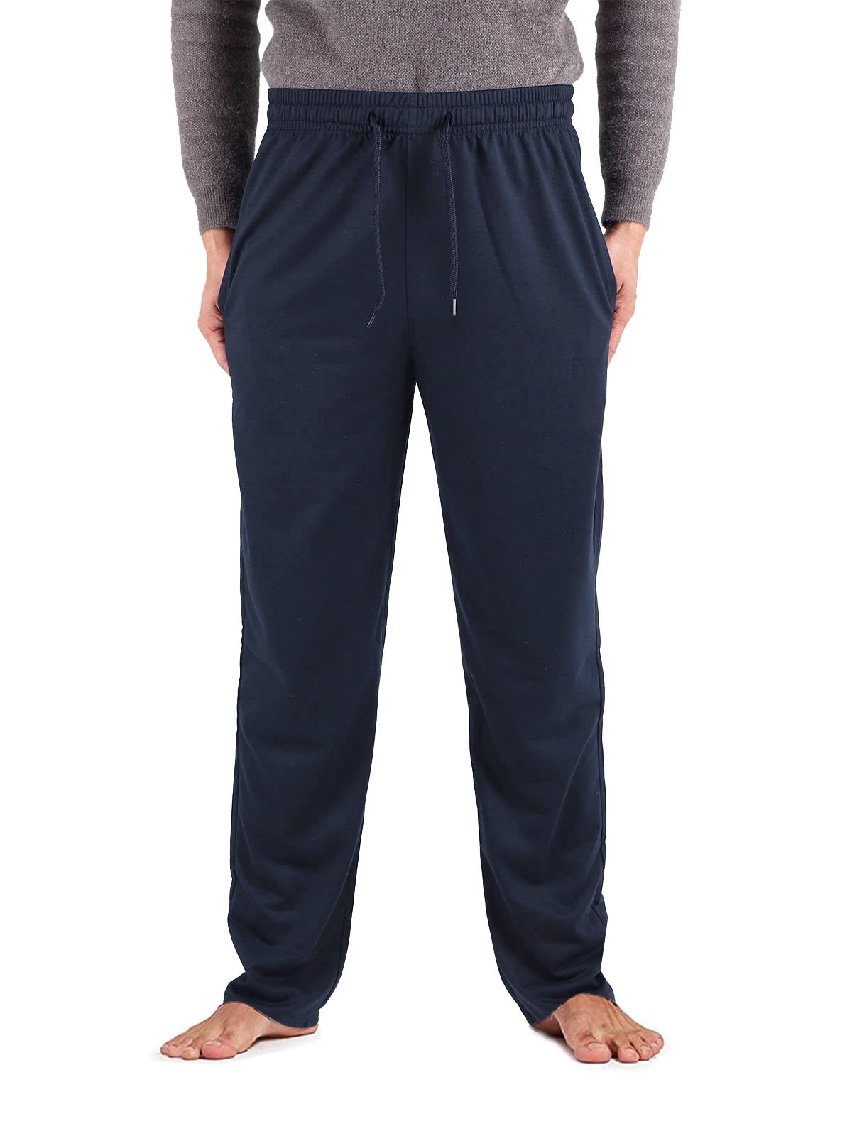Facitisu Men's Jogger Sweatpants - Fleece Lined Workout Pants with Pockets for Running, Gym & Lounge Wear - Comfortable Casual Athletic Pants for Men