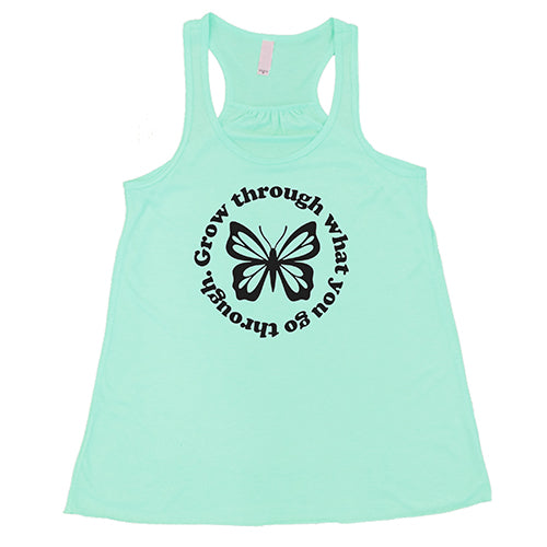 Grow Through What You Go Through T-Shirt - Motivational Inspirational Quote Tee for Women & Men - Perfect for Gym, Workout, Yoga & Everyday Wear