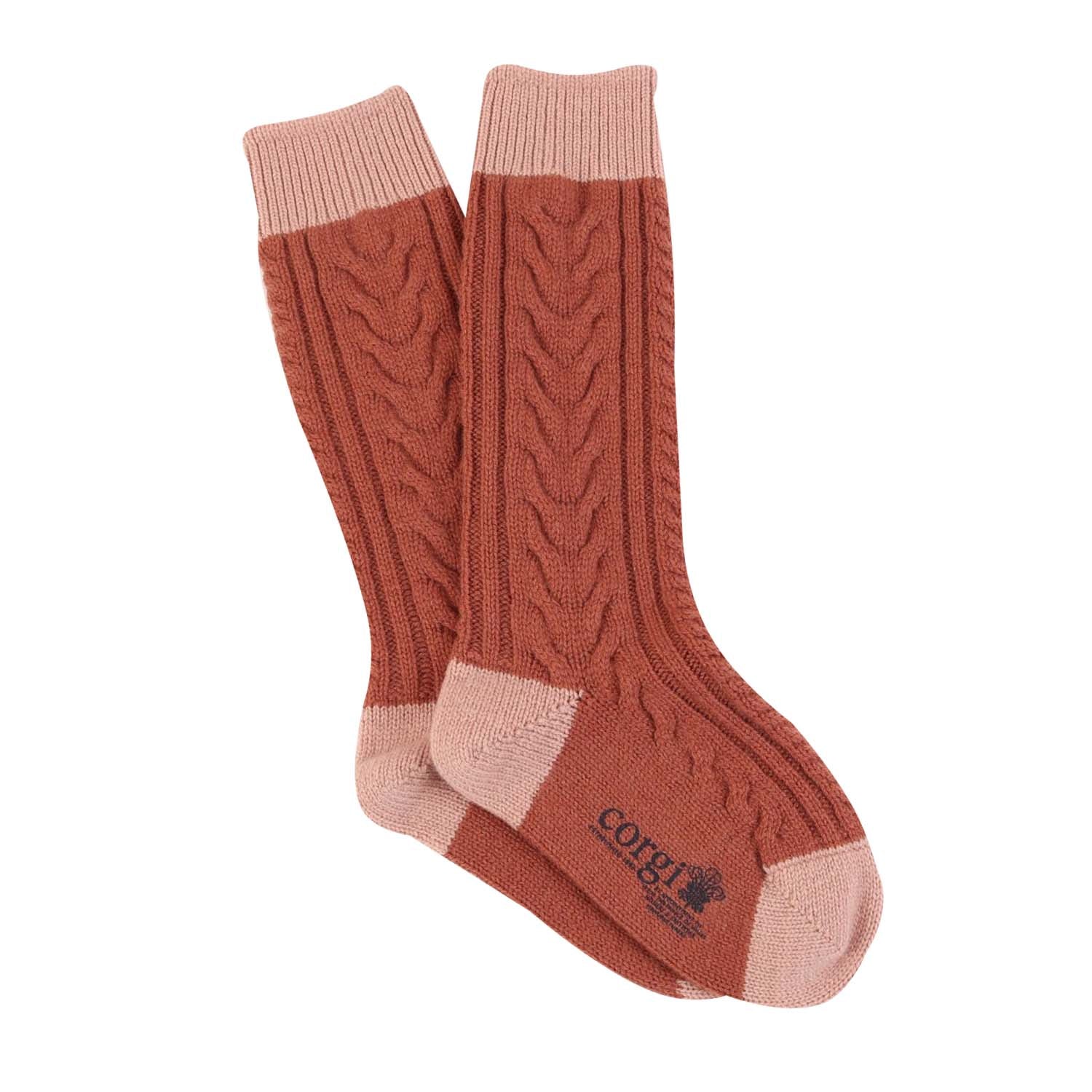 Handmade Women's Pure Cashmere Socks - Soft & Warm Cable Knit Winter Socks for Women - Perfect for Home, Office & Cold Weather Comfort