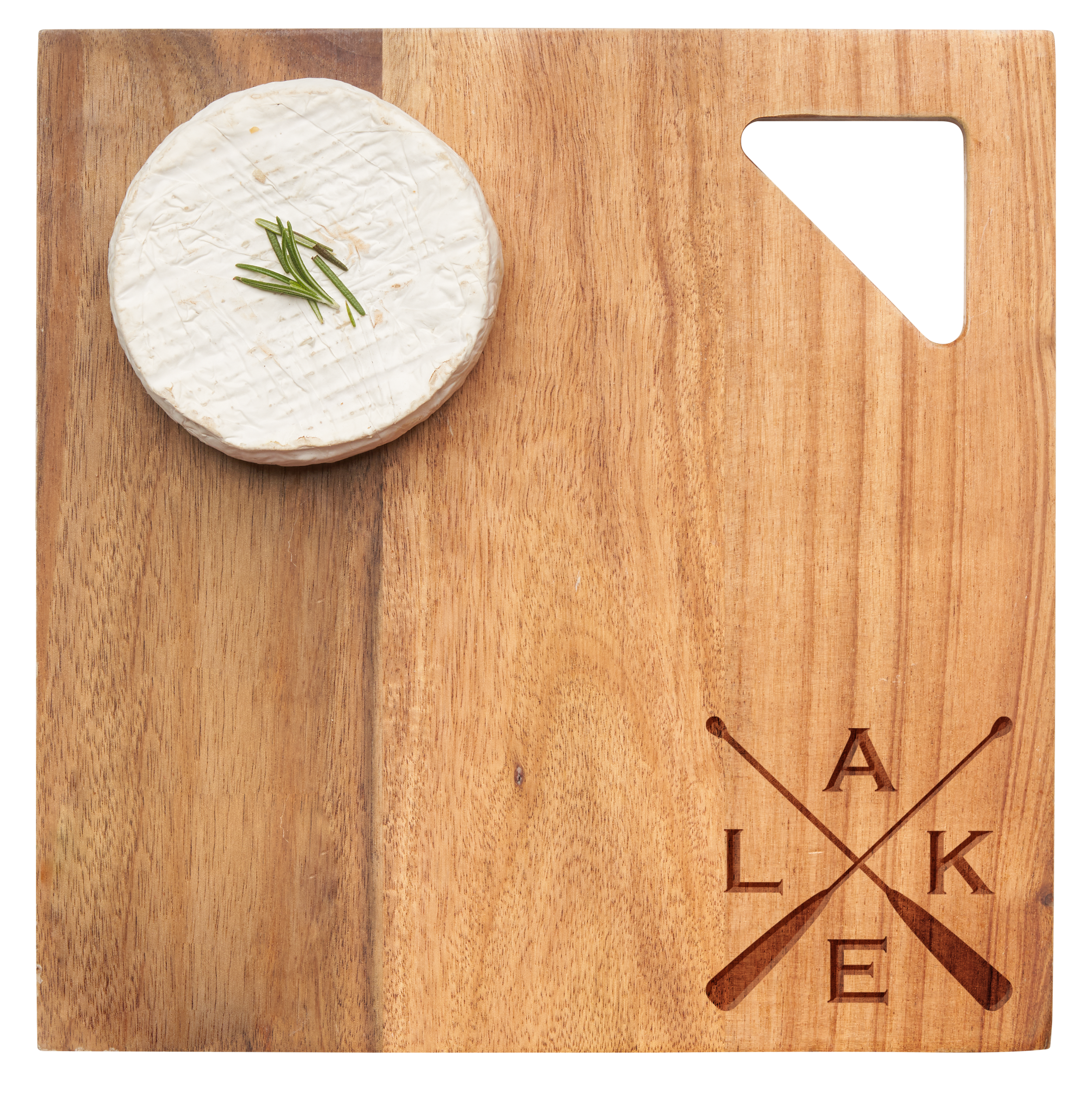 Acacia Modern Geo Square Wall Art | Lake Landscape | 9x9 Inches | Perfect for Living Room, Bedroom & Office Decor