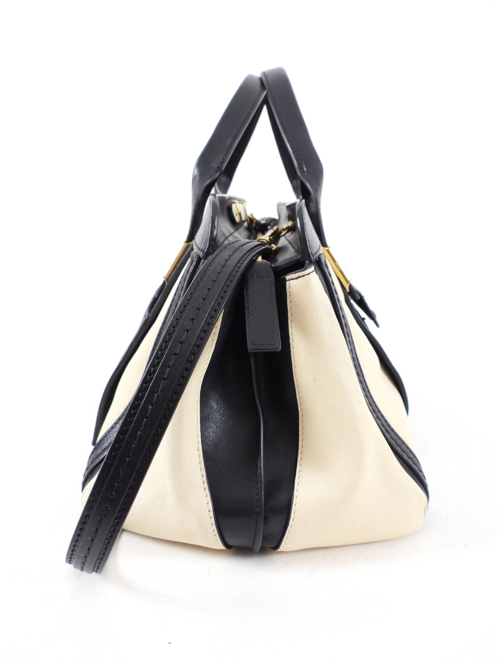 Chloe Alice Ivory and Black Two Tone Shoulder Bag for Women - Elegant Crossbody Purse for Work, Travel & Everyday Use