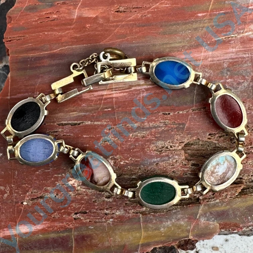 Vintage Gold Filled Glass Stone Bracelet - Elegant Dainty Jewelry for Women, Perfect for Weddings, Parties & Everyday Wear