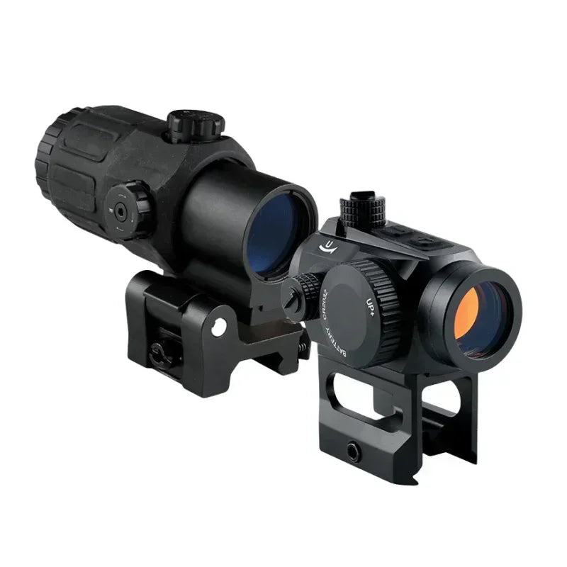 Tactical Red Dot Sight 3X Magnifier Scope - Quick Detach G33 BD04N Reflex Optical Sight for Hunting & Shooting | Perfect for AR-15, Rifle & Tactical Gear Accessories