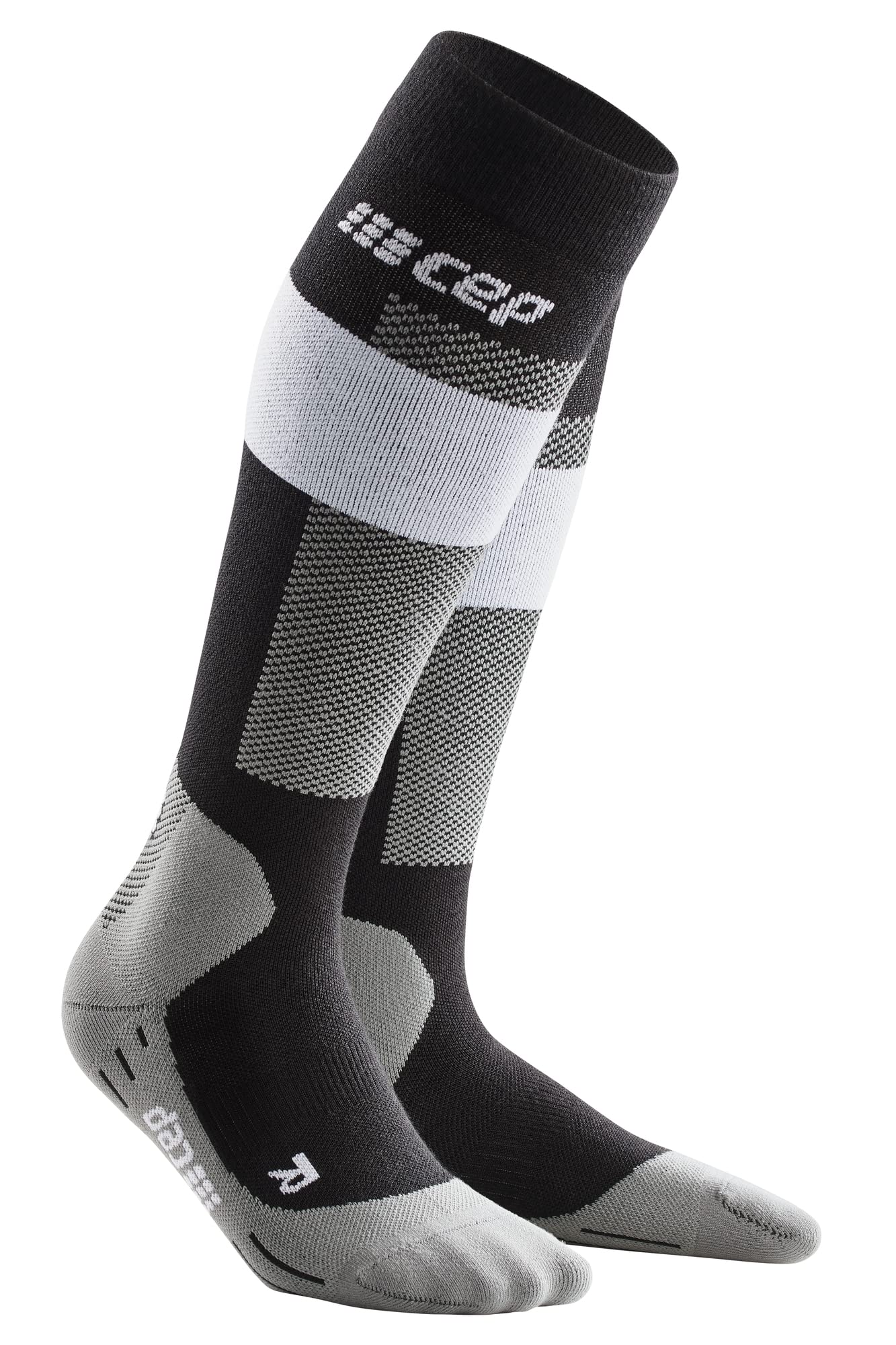 CEP Men's Performance Winter Ski Merino Wool Compression Socks - Warm & Breathable for Skiing, Hiking & Cold Weather Activities