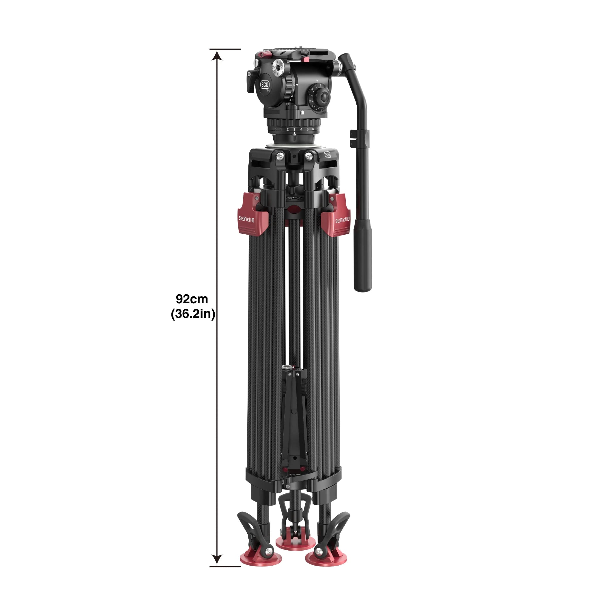 SCG T8 G2 StediFast HD Professional Tripod System - Lightweight Aluminum Camera Stand for DSLR, Mirrorless & Video Cameras - Perfect for Photography, Videography & Live Streaming