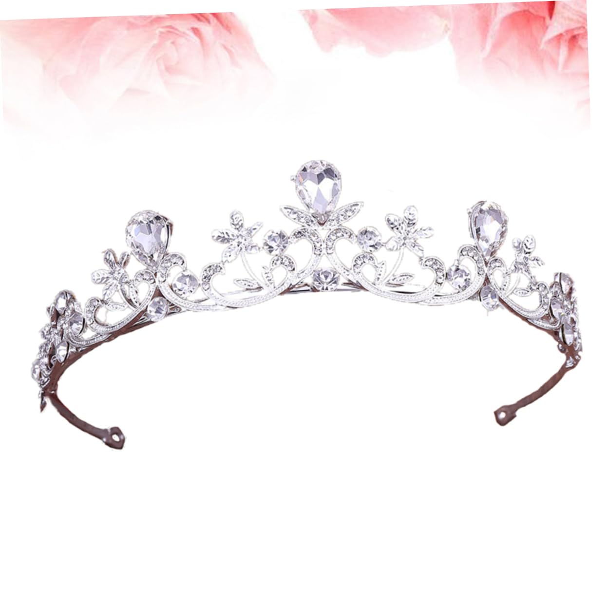 3 Pcs Rhinestone Crown Bridal Tiara Set - Wedding Headpiece, Prom Queen Crystal Tiara & Princess Hair Accessories for Brides, Pageants & Special Events (White, Korean Style) | Perfect for Weddings, Proms, Pageants & Photo Shoots