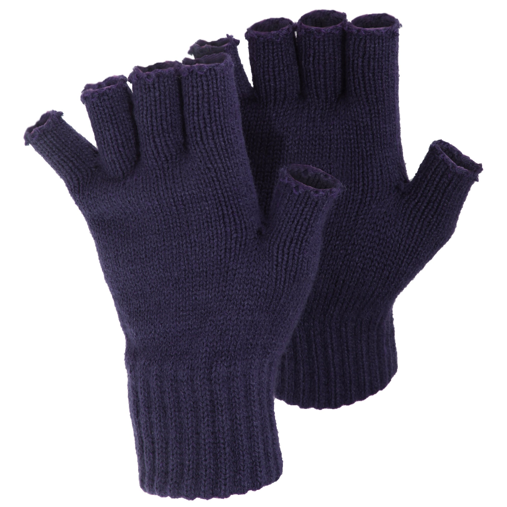 FLOSSO® Women's Fingerless Winter Gloves - One Size, Black - Perfect for Driving, Typing & Outdoor Activities in Cold Weather
