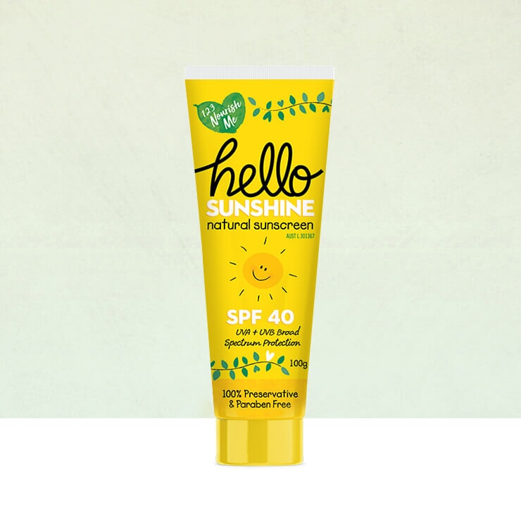 123 Nourish Me Hello Sunshine SPF 50 Sunscreen - Broad Spectrum UVA/UVB Protection, Water Resistant, Lightweight Face & Body Sunscreen for Daily Outdoor Activities, Beach, Swimming & Sports