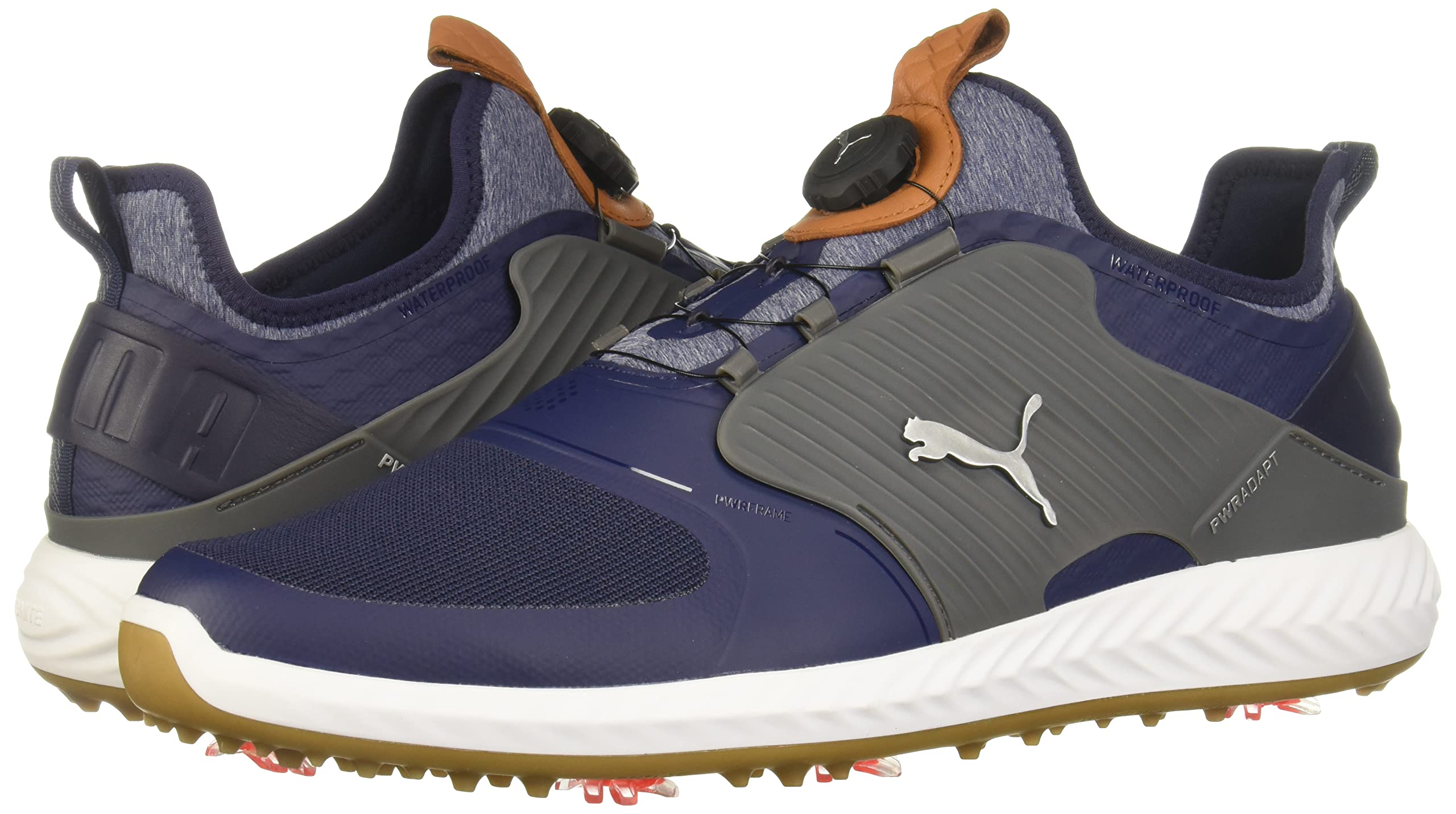 PUMA GOLF Men's Ignite Pwradapt Caged Disc Golf Shoes for Comfort & Performance