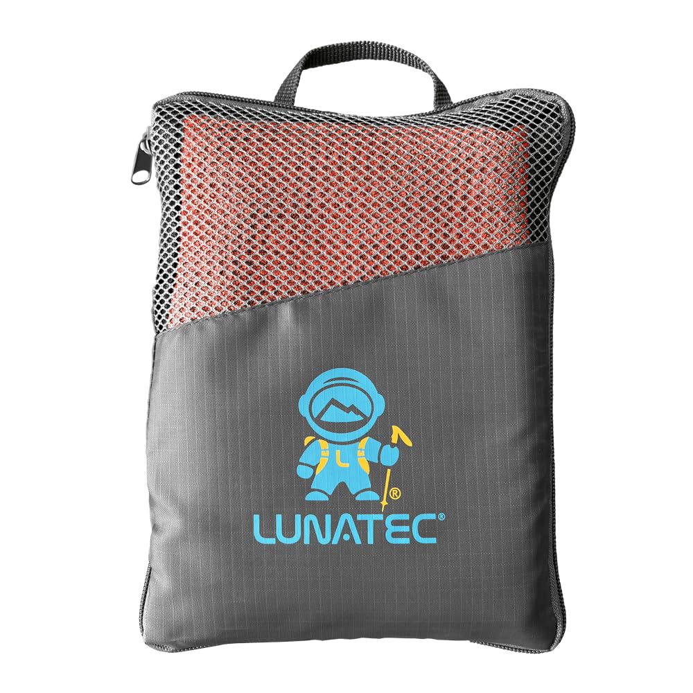 Lunatec Premium Waffle Weave Microfiber Travel Towel - Ultra Absorbent, Quick Drying & Lightweight - Perfect for Camping, Hiking, Beach, Gym & Travel Accessories