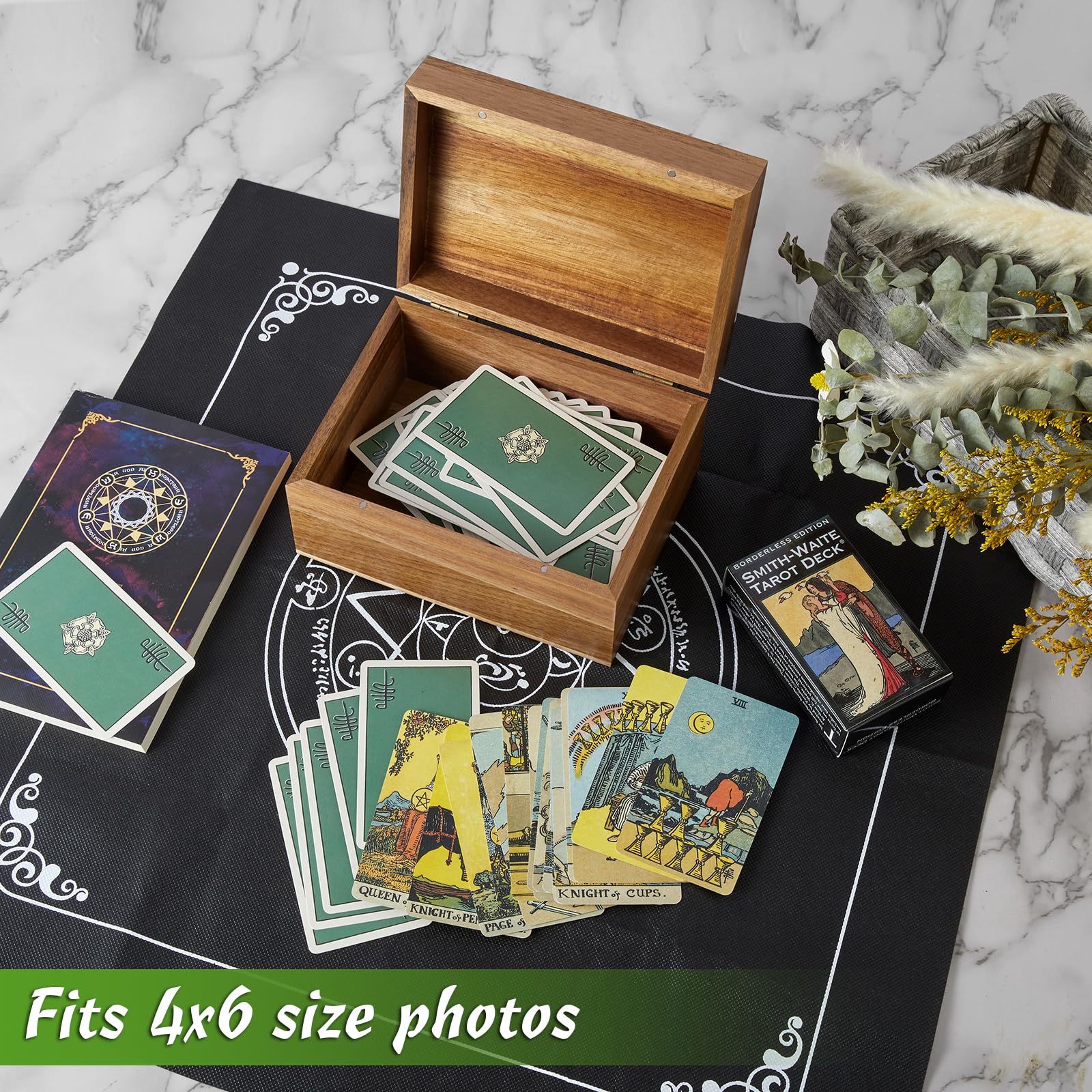 Acacia Wood Keepsake Box - Jewelry & Memory Storage for Bridal Gifts & Cards