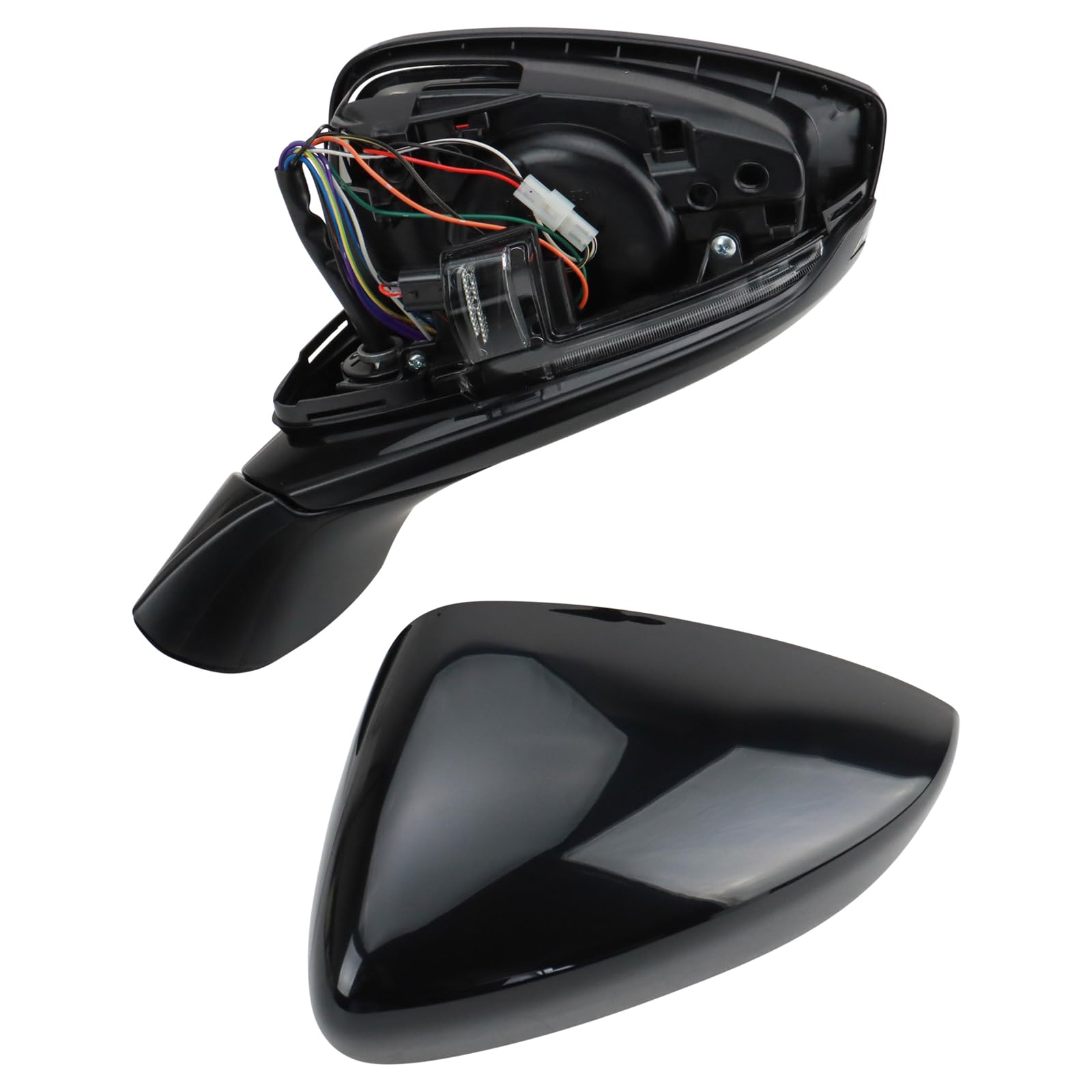 TRQ Driver & Passenger Side Mirror Set with Heating - Compatible with 2019-2021 Mazda 3 (MA1320241, MA1321241) - Replacement for Broken or Foggy Mirrors - Perfect for Winter Driving & Enhanced Visibility