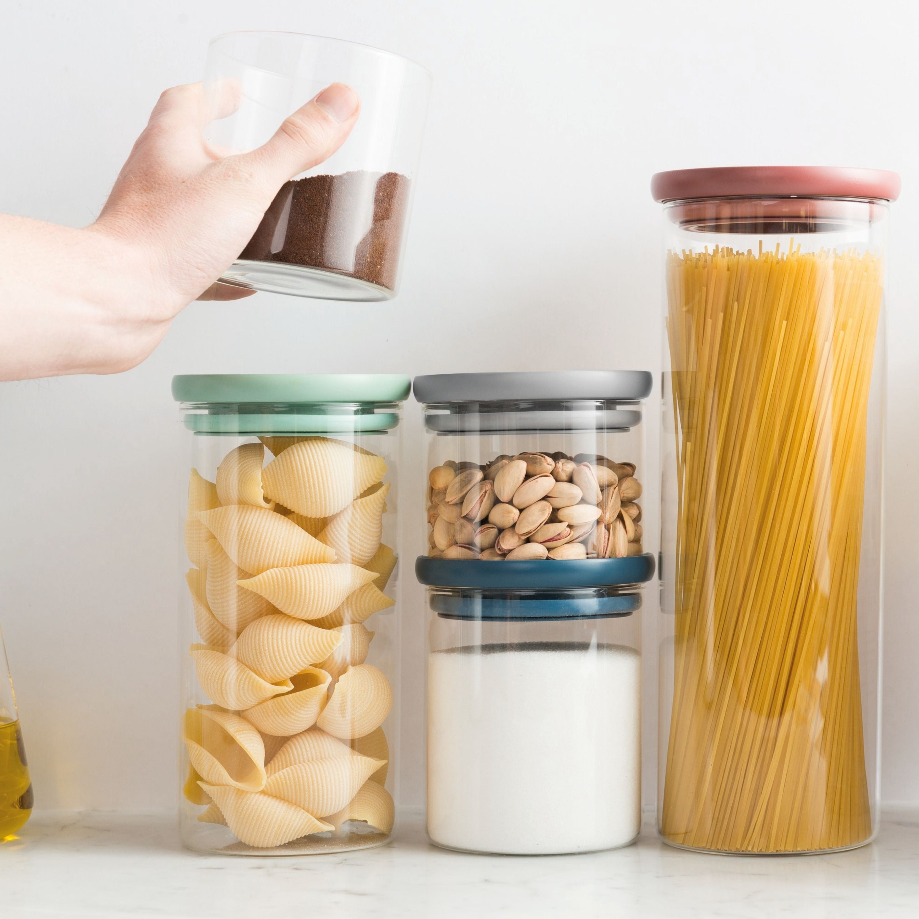 BergHOFF Leo 2-Piece Glass Food Storage Container Set with Airtight Lids - Perfect for Meal Prep, Leftovers & Pantry Organization (BPA-Free, Microwave & Dishwasher Safe)