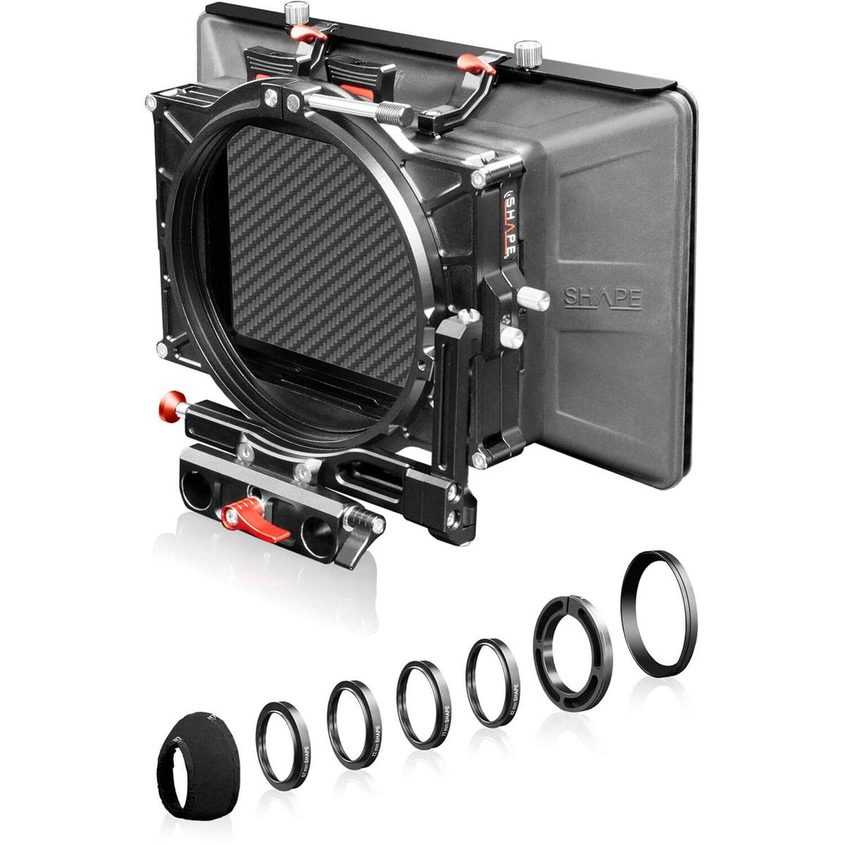 SHAPE Swing-Away Matte Box for DSLR & Mirrorless Cameras - Professional Lens Filter Holder with 4x4 & 4x5.65 Trays - Perfect for Filmmaking, Photography & Video Production