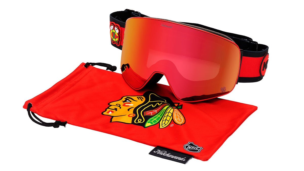 Chicago Blackhawks NHL Team Bundle - Official Licensed Hockey Jersey, Hat & Scarf Set for Men & Women - Perfect for Game Day, Winter Sports & Fan Gifts