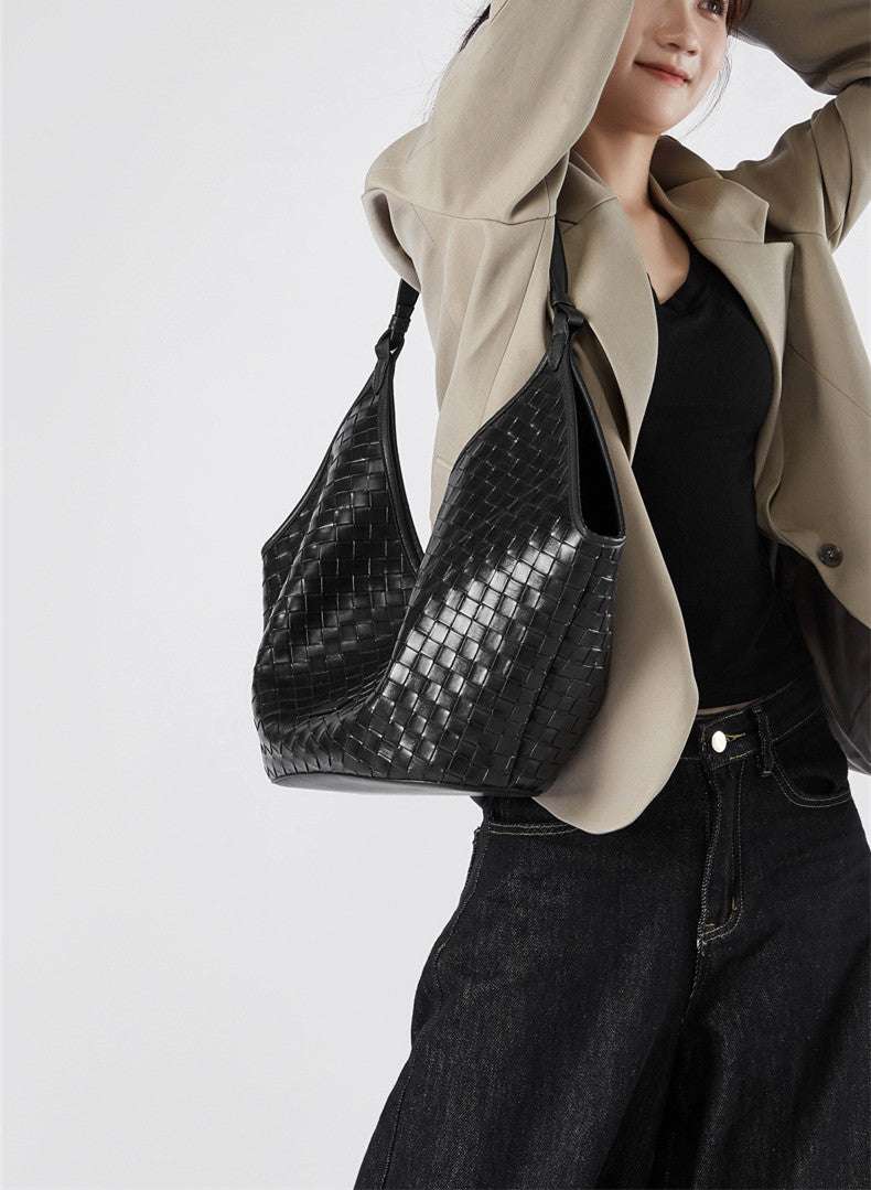 Stylish Commuter Handwoven Shoulder Bag for Women & Men - Eco-Friendly Cotton Crossbody Purse - Perfect for Work, Travel & Daily Use