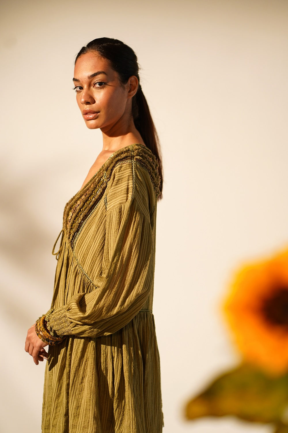 Elegant Moss Green Short Dress for Women - Summer Casual & Party Wear - Perfect for Dates, Beach Outings, and Evening Events